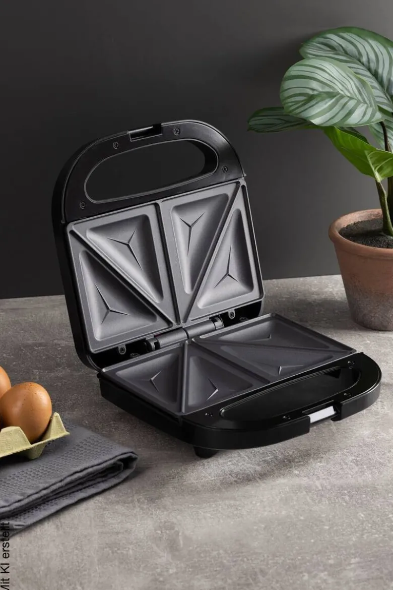 BERGNER Sandwichtoaster BG-53005-CP schwarz Kupfer Aluminium Kunststoff B/H/L: ca. 22x9x22 cm