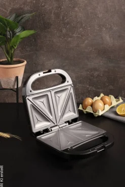 BERGNER Sandwichtoaster BG-53005-CP schwarz Kupfer Aluminium Kunststoff B/H/L: ca. 22x9x22 cm