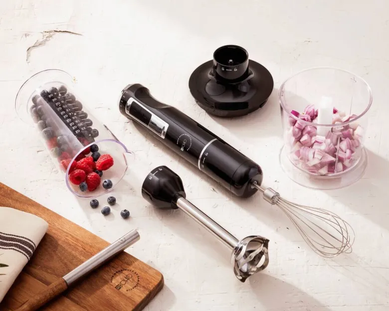 BERGNER Stabmixerset schwarz silber Edelstahl