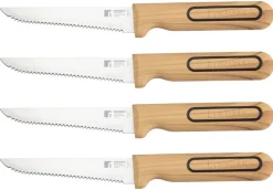 BERGNER Steakmesser-Set CHARCOAL silber Edelstahl B/H/L: ca. 17x2,8x25 cm