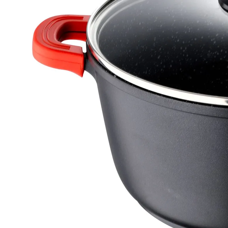 BERGNER Topfset Chroma schwarz Aluminium 2 tlg.