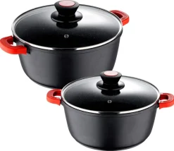 BERGNER Topfset Chroma schwarz Aluminium 2 tlg.