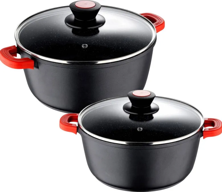 BERGNER Topfset Chroma schwarz Aluminium 2 tlg.