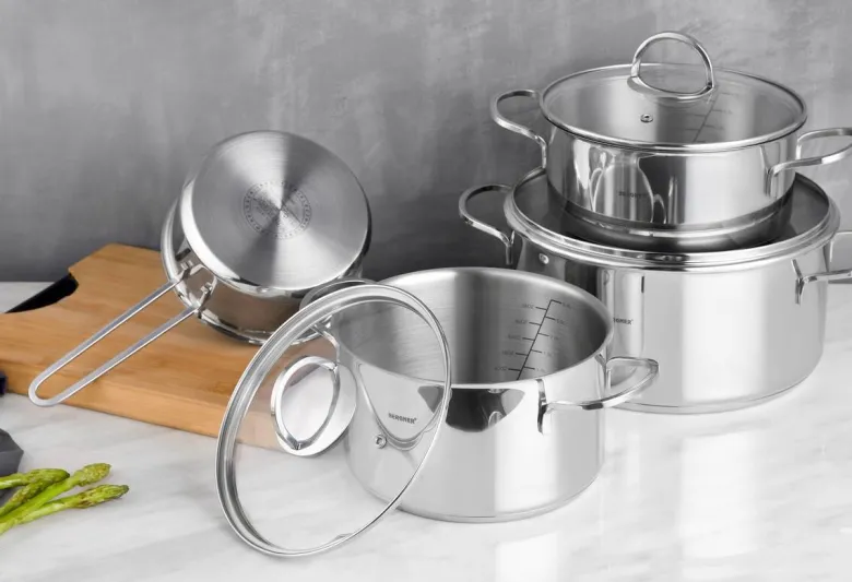 BERGNER Topfset Classic silber Edelstahl 6 tlg.