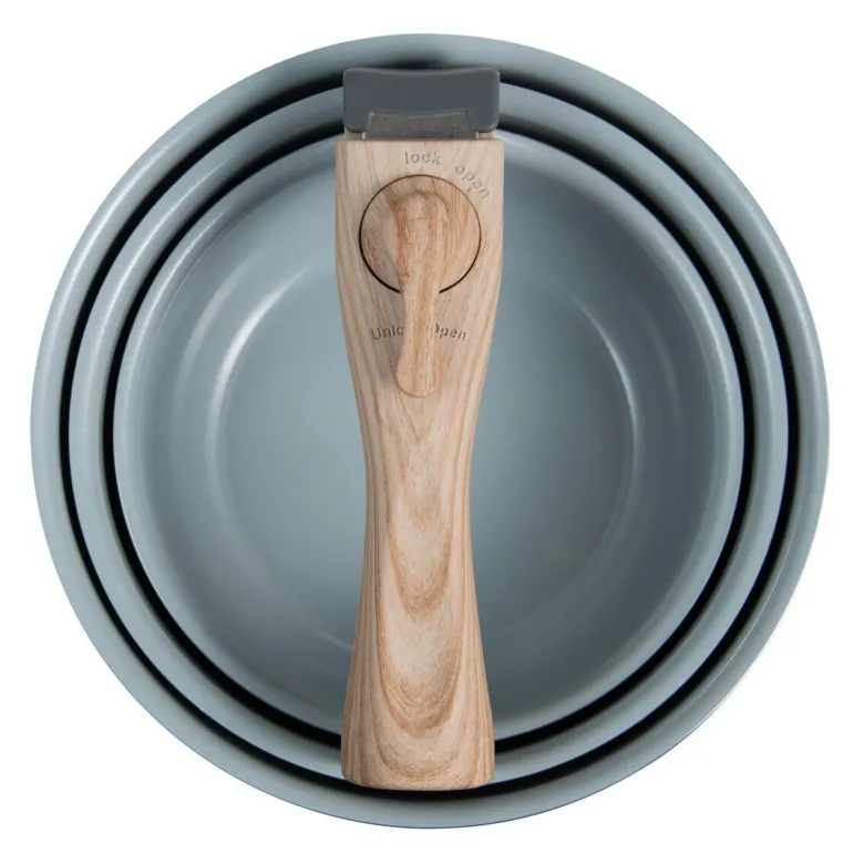 BERGNER Topfset CLICK & COOK silber Aluminium 4 tlg.