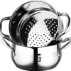 BERGNER Topfset Gourmet silber Edelstahl 3 tlg.
