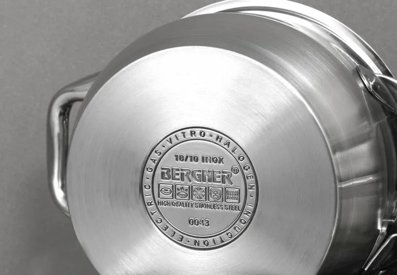 BERGNER Topfset Gourmet silber Edelstahl 3 tlg.