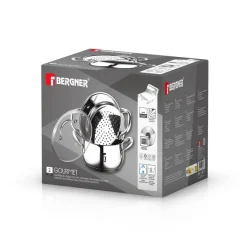 BERGNER Topfset Gourmet silber Edelstahl 3 tlg.