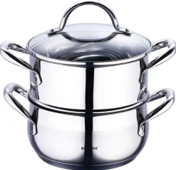 BERGNER Topfset Gourmet silber Edelstahl 3 tlg.