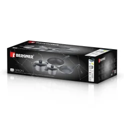 BERGNER Topfset Orion grau Aluminium 6 tlg.