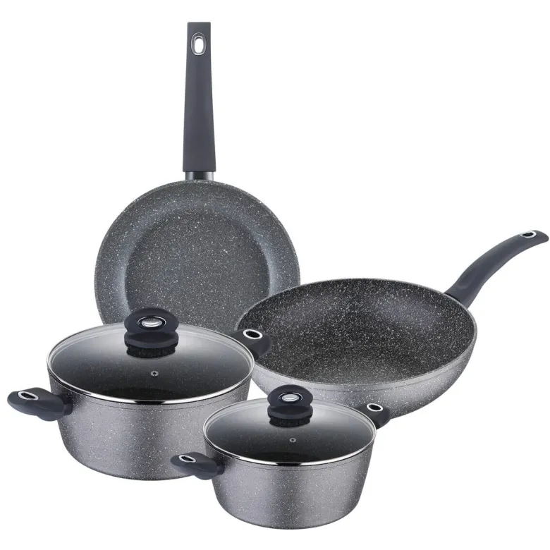 BERGNER Topfset Orion grau Aluminium 6 tlg.