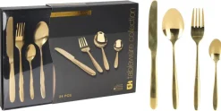 Besteckset gold Edelstahl 24 tlg.