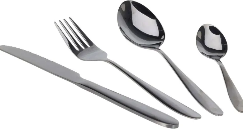 Besteckset schwarz Edelstahl 24 tlg.