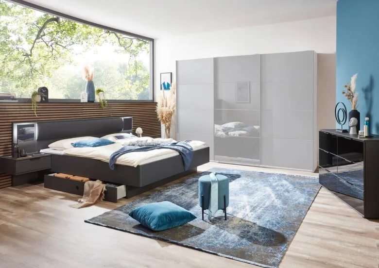 Bettanlage Barcelona Graphit Liegefläche B/L: ca. 180x200 cm