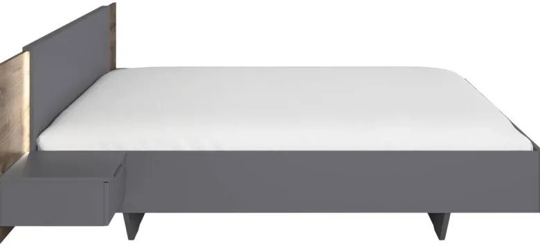 Bettanlage Marbella grau B/H/T: ca. 266x83x208 cm Liegefläche B/L: ca. 180x200 cm