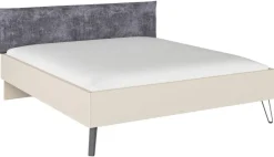Bett Briona champagner B/H/T: ca. 196x97x209 cm Liegefläche B/L: ca. 180x200 cm