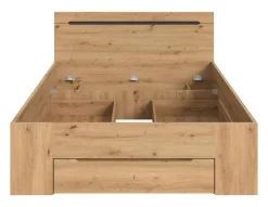 Bett CANU basaltgrau Artisan Nachbildung