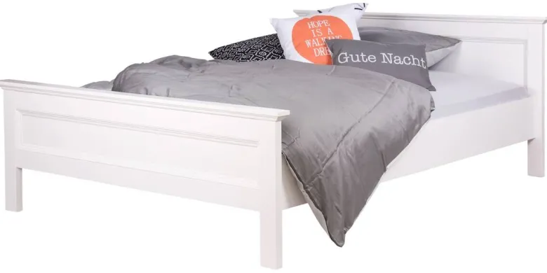 Bett Landwood weiß B/H/T: ca. 147x80x209 cm Liegefläche B/L: ca. 140x200 cm