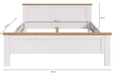 Bett VERONA Sibiu Lärche Nachbildung Eiche Artisan Nachbildung