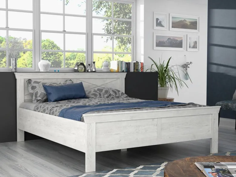 Bett weiß Pinie Nachbildung Liegefläche B/L: ca. 180x200 cm