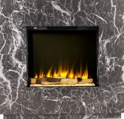 BHP Elektrischer-Kamin Hermelina BG00752-4M schwarz MDF B/H/T: ca. 80x76x26 cm ca. 1500 W
