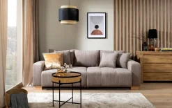 Big Sofa Alpha New dunkelbeige Microfaser B/H/T: ca. 244x85x112 cm