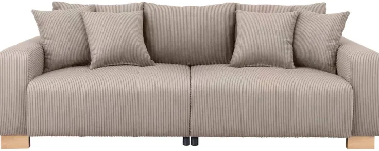 Big Sofa Alpha New dunkelbeige Microfaser B/H/T: ca. 244x85x112 cm