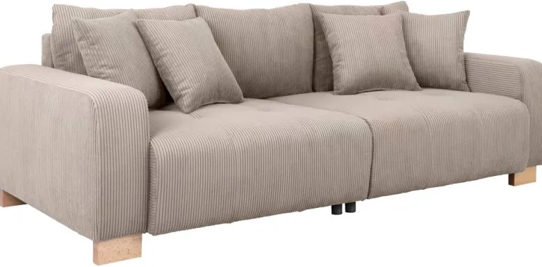 Big Sofa Alpha New dunkelbeige Microfaser B/H/T: ca. 244x85x112 cm