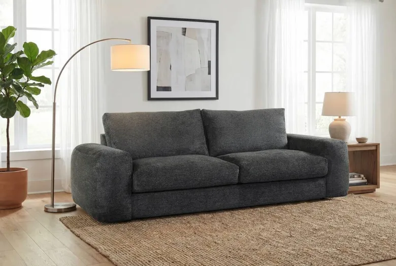 Big Sofa anthrazit Microfaser B/H/T: ca. 250x88x105 cm