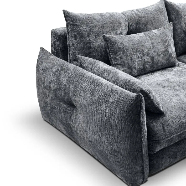 Big Sofa Delphine dunkelgrau Microfaser B/H/T: ca. 246x74x119 cm