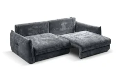 Big Sofa Delphine dunkelgrau Microfaser B/H/T: ca. 246x74x119 cm