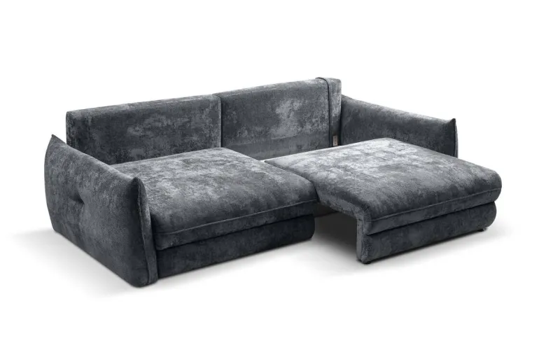 Big Sofa Delphine dunkelgrau Microfaser B/H/T: ca. 246x74x119 cm