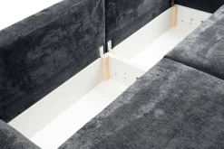 Big Sofa Delphine dunkelgrau Microfaser B/H/T: ca. 246x74x119 cm