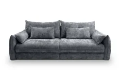 Big Sofa Delphine dunkelgrau Microfaser B/H/T: ca. 246x74x119 cm