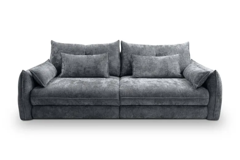 Big Sofa Delphine dunkelgrau Microfaser B/H/T: ca. 246x74x119 cm