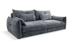 Big Sofa Delphine dunkelgrau Microfaser B/H/T: ca. 246x74x119 cm