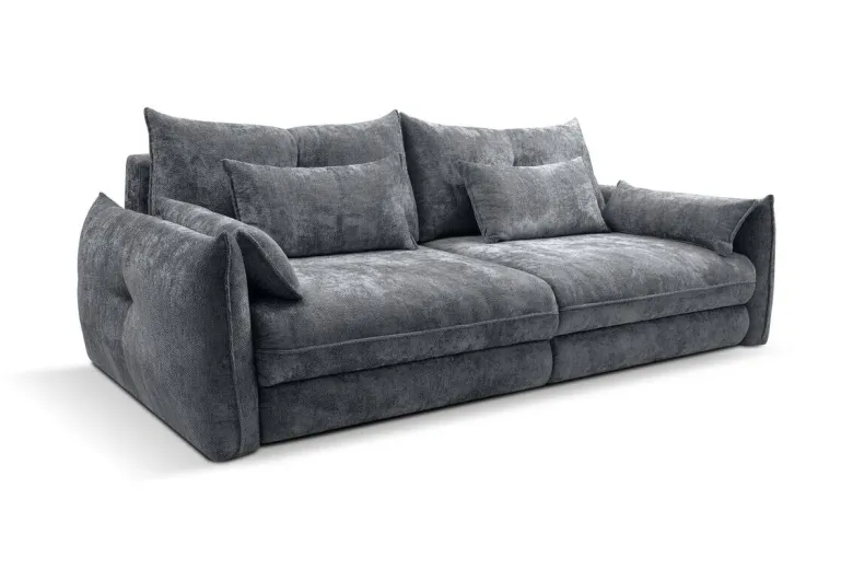 Big Sofa Delphine dunkelgrau Microfaser B/H/T: ca. 246x74x119 cm