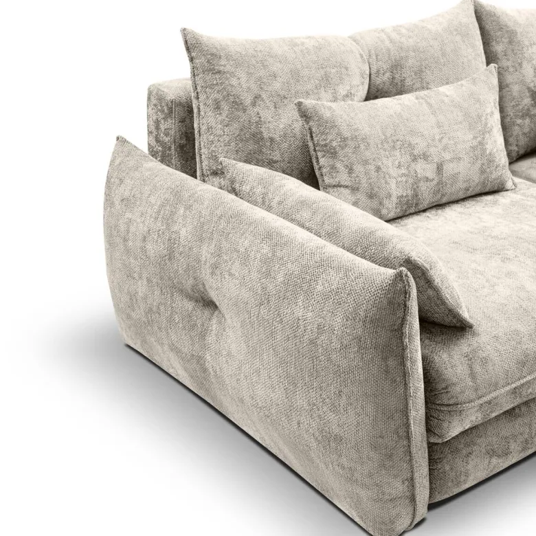Big Sofa Delphine pearl Microfaser B/H/T: ca. 246x74x119 cm