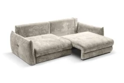 Big Sofa Delphine pearl Microfaser B/H/T: ca. 246x74x119 cm
