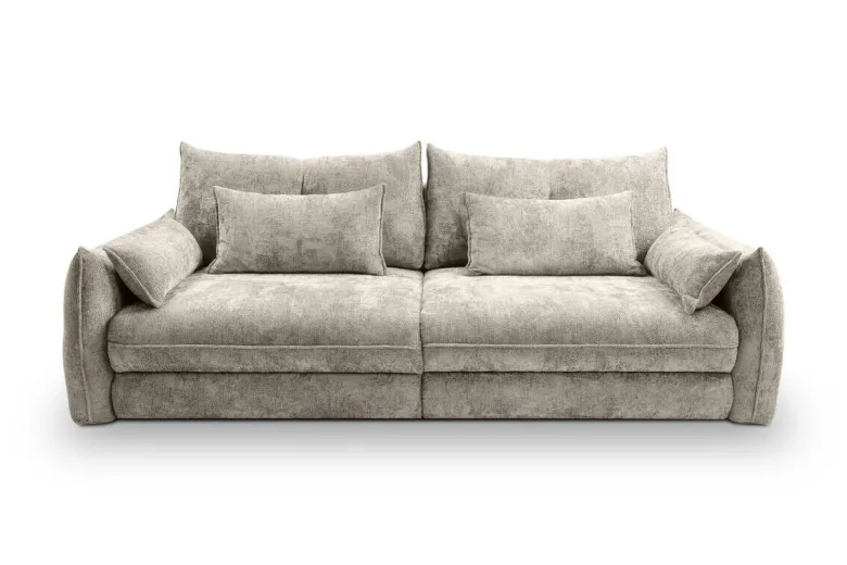 Big Sofa Delphine pearl Microfaser B/H/T: ca. 246x74x119 cm