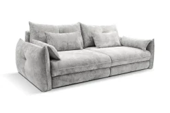 Big Sofa Delphine silber Microfaser B/H/T: ca. 246x74x119 cm