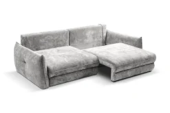 Big Sofa Delphine silber Microfaser B/H/T: ca. 246x74x119 cm