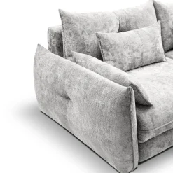 Big Sofa Delphine silber Microfaser B/H/T: ca. 246x74x119 cm