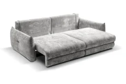 Big Sofa Delphine silber Microfaser B/H/T: ca. 246x74x119 cm