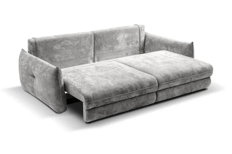 Big Sofa Delphine silber Microfaser B/H/T: ca. 246x74x119 cm