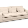Big Sofa Evora creme Microfaser B/H/T: ca. 276x71x137 cm