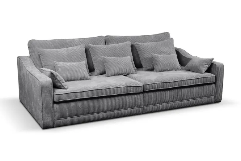 Big Sofa Evora dunkelgrau Microfaser B/H/T: ca. 276x71x137 cm