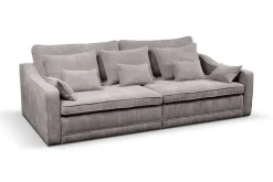 Big Sofa Evora grau Microfaser B/H/T: ca. 276x71x137 cm