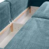 Big Sofa Evora türkis Microfaser B/H/T: ca. 276x71x137 cm