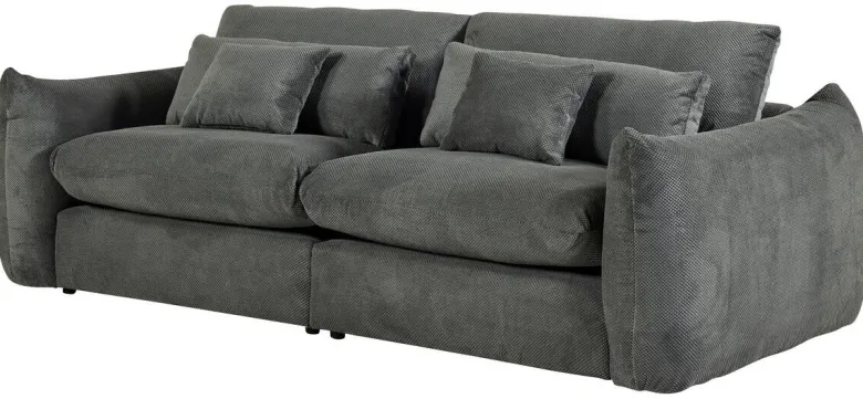 Big Sofa Glenn grau Microfaser B/H/T: ca. 259x87x124 cm